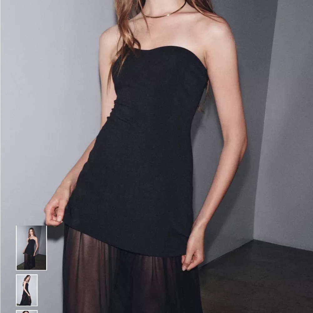 Zara Black Strapless Dress